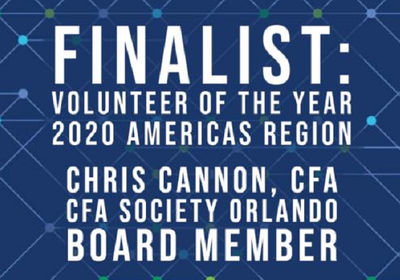 Chris Cannon, CFA, CIO at FirsTrust, Selected as a Finalist for CFA Institute's 2020 Volunteer of the Year Awards