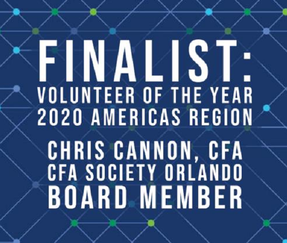 Chris Cannon, CFA, CIO at FirsTrust, Selected as a Finalist for CFA Institute's 2020 Volunteer of the Year Awards