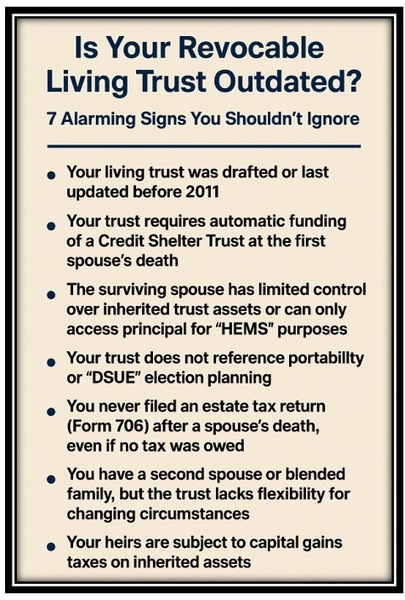 7 Alarming Signs That Your Revocable Living Trust Has Become Outdated